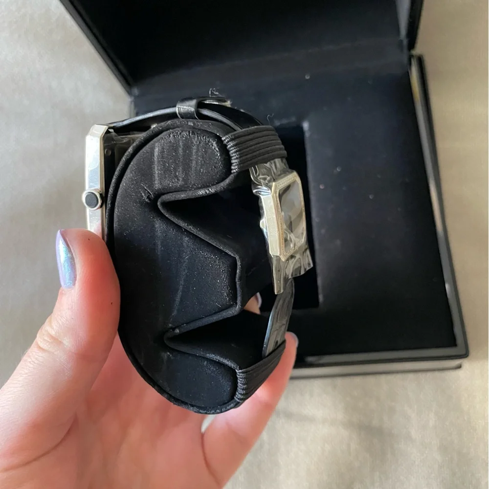 🖤Chanel🖤Boy-Friend Watch 18K White Gold Diamonds Alligator Exotic Band GM - Picture 8 of 14